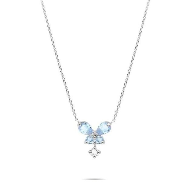 L'amour Butterfly Necklace (Silver)